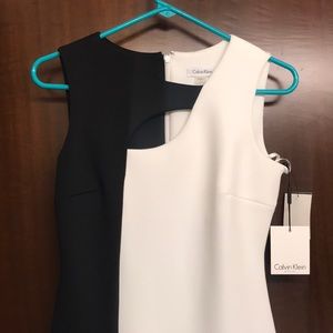 Calvin Klein Black and white dress